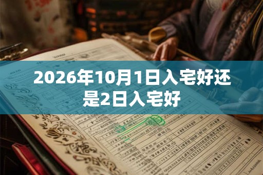 2026年10月1日入宅好还是2日入宅好