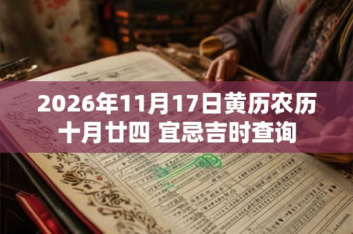 2026年11月17日黄历农历十月廿四 宜忌吉时查询