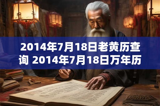 2014年7月18日老黄历查询 2014年7月18日万年历黄道吉日
