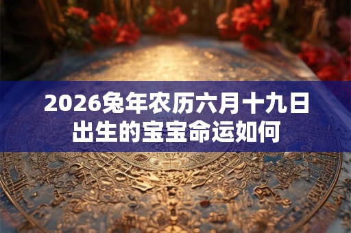 2026兔年农历六月十九日出生的宝宝命运如何