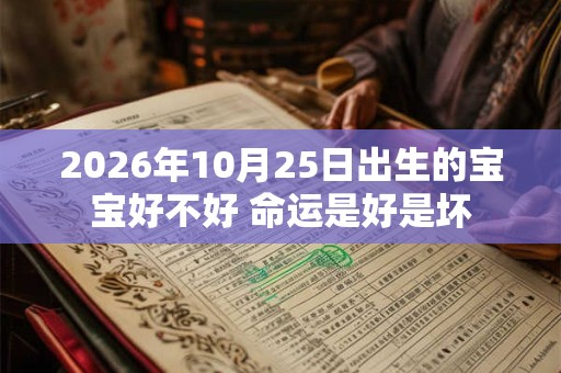 2026年10月25日出生的宝宝好不好 命运是好是坏 2026年10月25日出生的宝宝好不好 命运是好是坏