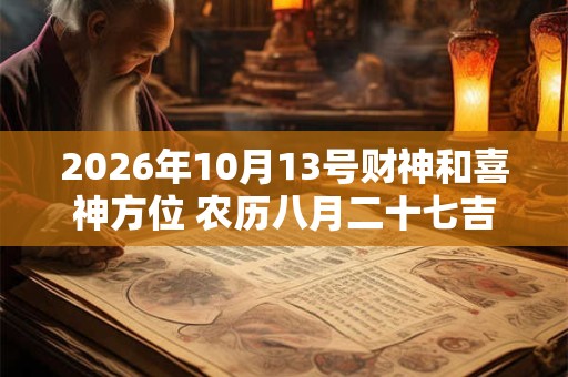 2026年10月13号财神和喜神方位 农历八月二十七吉时查询 2026年10月13号财神和喜神方位 农历八月二十七吉时查询