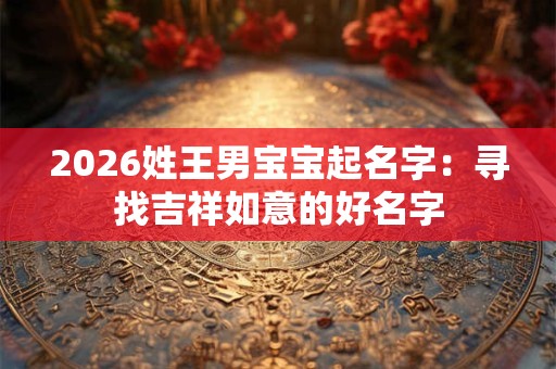 2026姓王男宝宝起名字：寻找吉祥如意的好名字