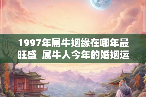 1997年属牛姻缘在哪年最旺盛 属牛人今年的婚姻运势 1997年属牛姻缘在哪年最旺盛 属牛人今年的婚姻运势