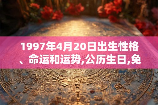 1997年4月20日出生性格、命运和运势,公历生日,免费算命 1997年4月20日出生性格、命运和运势,公历生日,免费算命