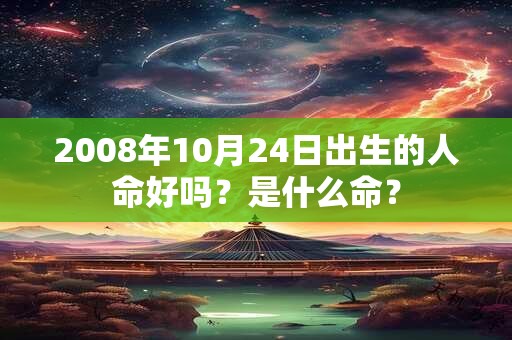 2008年10月24日出生的人命好吗？是什么命？