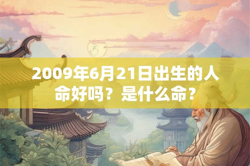 2009年6月21日出生的人命好吗？是什么命？