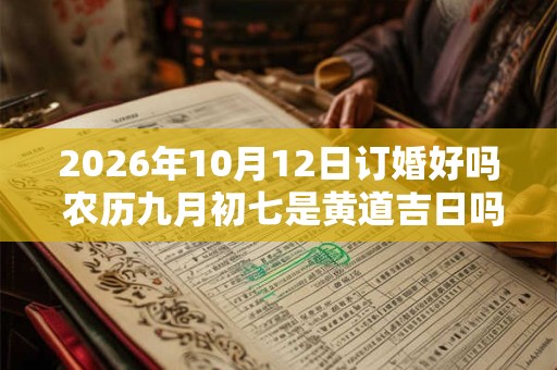 2026年10月12日订婚好吗 农历九月初七是黄道吉日吗