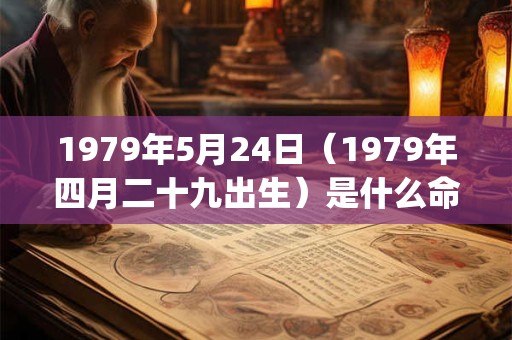 1979年5月24日（1979年四月二十九出生）是什么命_命运如何