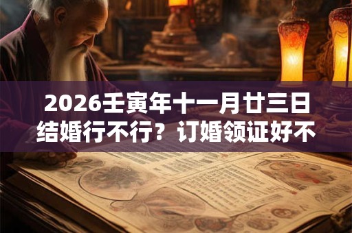 2026壬寅年十一月廿三日结婚行不行?订婚领证好不好? 2026壬寅年十一月廿三日结婚行不行?订婚领证好不好?