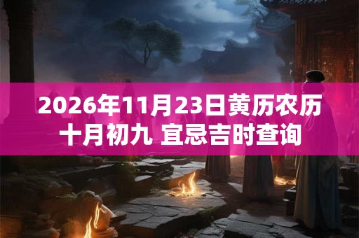 2026年11月23日黄历农历十月初九 宜忌吉时查询