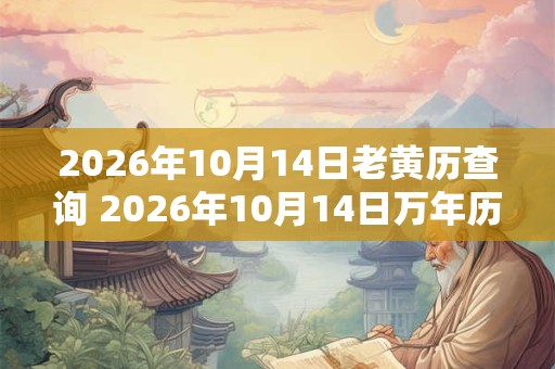 2026年10月14日老黄历查询 2026年10月14日万年历黄道吉日 2026年10月14日老黄历查询 2026年10月14日万年历黄道吉日
