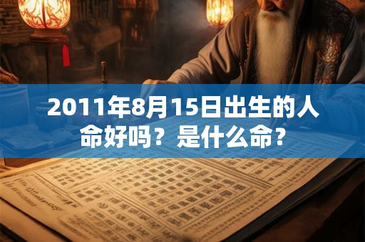 2011年8月15日出生的人命好吗?是什么命? 2011年8月15日出生的人命好吗?是什么命?
