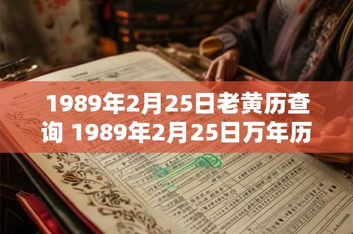 1989年2月25日老黄历查询 1989年2月25日万年历黄道吉日
