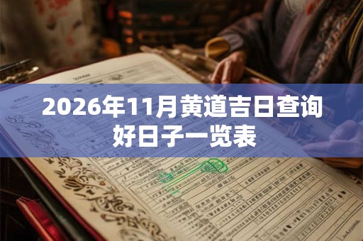 2026年11月黄道吉日查询 好日子一览表 2026年11月黄道吉日查询 好日子一览表