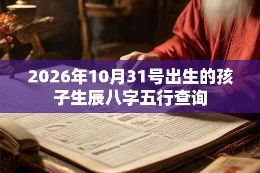 2026年10月31号出生的孩子生辰八字五行查询