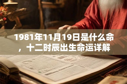 1981年11月19日是什么命,十二时辰出生命运详解 1981年11月19日是什么命,十二时辰出生命运详解