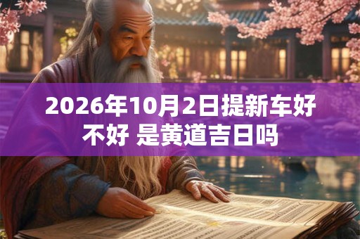 2026年10月2日提新车好不好 是黄道吉日吗