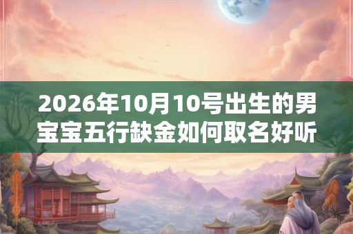 2026年10月10号出生的男宝宝五行缺金如何取名好听 2026年10月10号出生的男宝宝五行缺金如何取名好听