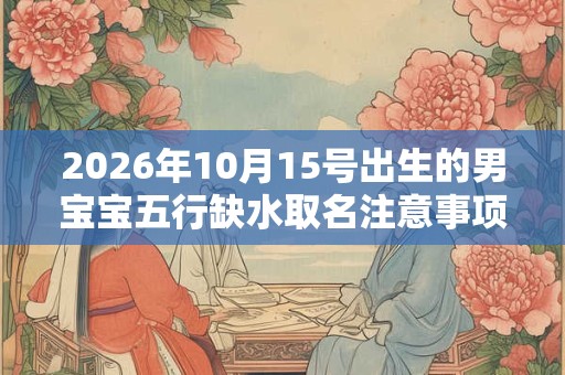 2026年10月15号出生的男宝宝五行缺水取名注意事项 2026年10月15号出生的男宝宝五行缺水取名注意事项