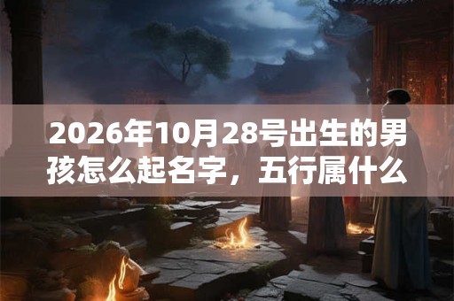 2026年10月28号出生的男孩怎么起名字，五行属什么