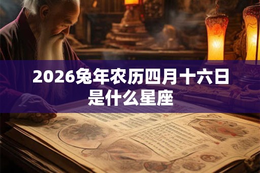 2026兔年农历四月十六日是什么星座