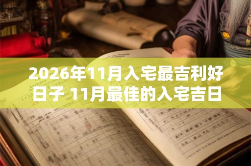2026年11月入宅最吉利好日子 11月最佳的入宅吉日一览表 2026年11月入宅最吉利好日子 11月最佳的入宅吉日一览表