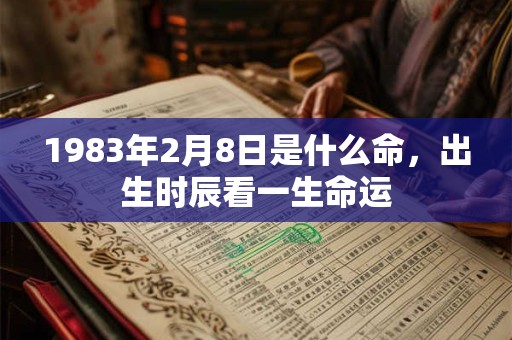 1983年2月8日是什么命，出生时辰看一生命运