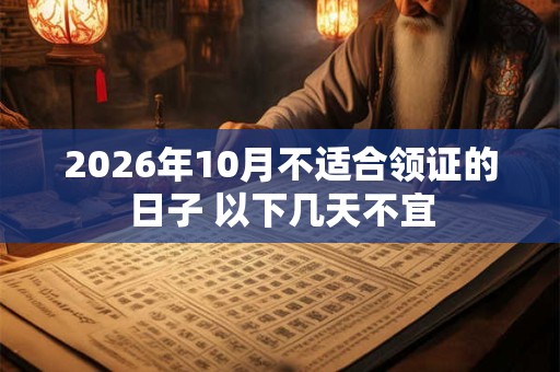 2026年10月不适合领证的日子 以下几天不宜