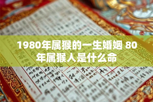 1980年属猴的一生婚姻 80年属猴人是什么命