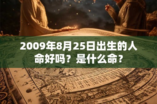 2009年8月25日出生的人命好吗？是什么命？