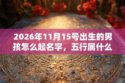 2026年11月15号出生的男孩怎么起名字，五行属什么