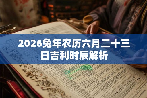 2026兔年农历六月二十三日吉利时辰解析