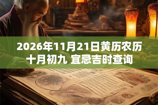 2026年11月21日黄历农历十月初九 宜忌吉时查询