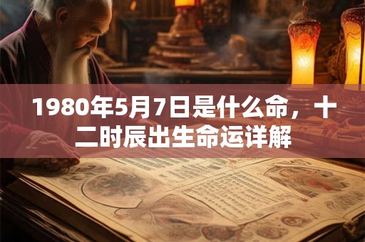 1980年5月7日是什么命,十二时辰出生命运详解 1980年5月7日是什么命,十二时辰出生命运详解
