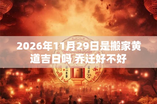 2026年11月29日是搬家黄道吉日吗 乔迁好不好