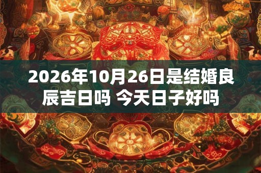 2026年10月26日是结婚良辰吉日吗 今天日子好吗