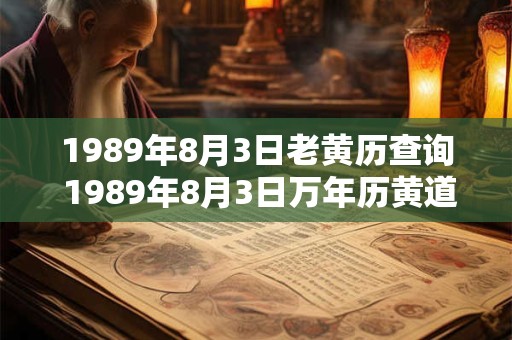 1989年8月3日老黄历查询 1989年8月3日万年历黄道吉日