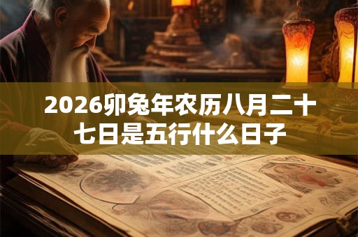 2026卯兔年农历八月二十七日是五行什么日子