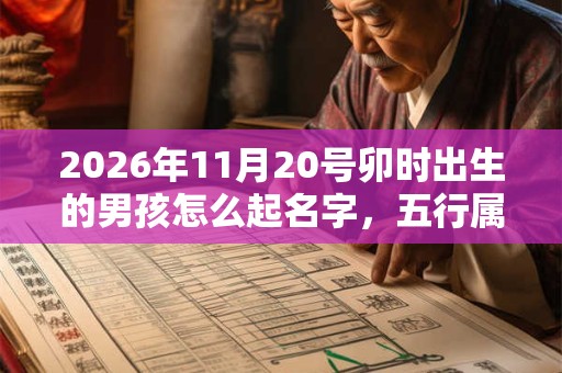 2026年11月20号卯时出生的男孩怎么起名字，五行属什么