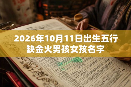 2026年10月11日出生五行缺金火男孩女孩名字