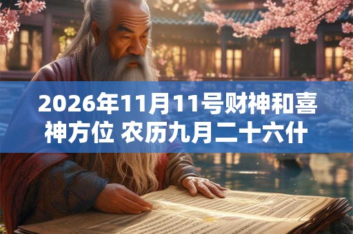 2026年11月11号财神和喜神方位 农历九月二十六什么时辰吉