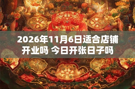 2026年11月6日适合店铺开业吗 今日开张日子吗