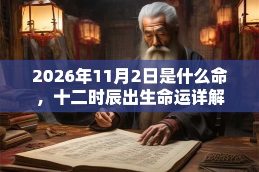 2026年11月2日是什么命，十二时辰出生命运详解