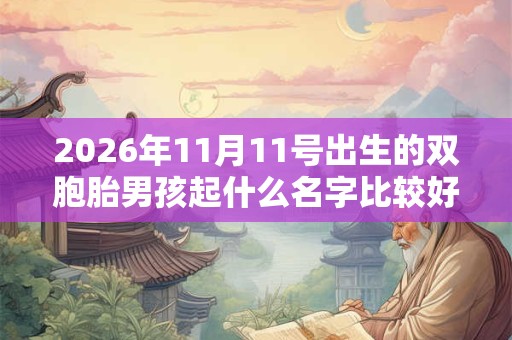 2026年11月11号出生的双胞胎男孩起什么名字比较好,五行属什么 2026年11月11号出生的双胞胎男孩起什么名字比较好,五行属什么