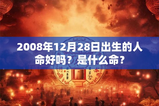 2008年12月28日出生的人命好吗？是什么命？