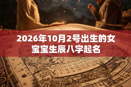 2026年10月2号出生的女宝宝生辰八字起名