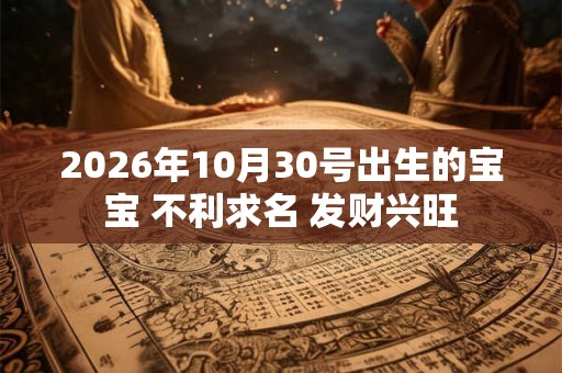 2026年10月30号出生的宝宝 不利求名 发财兴旺