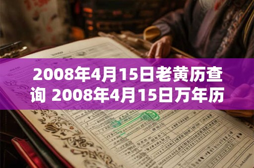 2008年4月15日老黄历查询 2008年4月15日万年历黄道吉日 2008年4月15日老黄历查询 2008年4月15日万年历黄道吉日