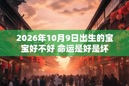 2026年10月9日出生的宝宝好不好 命运是好是坏